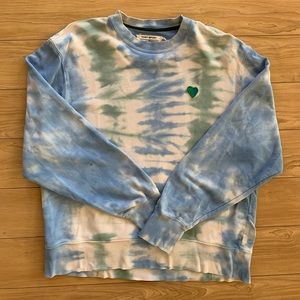 Tory Sport (Tory Burch Sport), Size Medium. Tie-dye pattern w/heart embroidery.